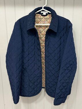 Woman's large Pendleton navy quilted coat